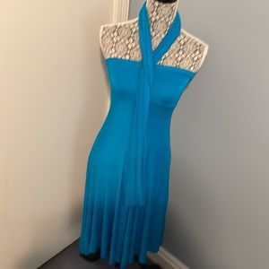 ⭐️Host Pick⭐️ Elan turquoise blue dress (wear this dress multiple ways!) Large